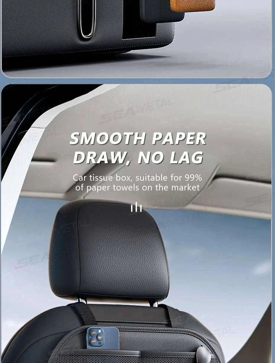 Car Back Seat Organizer with Tissue Holder-1pc