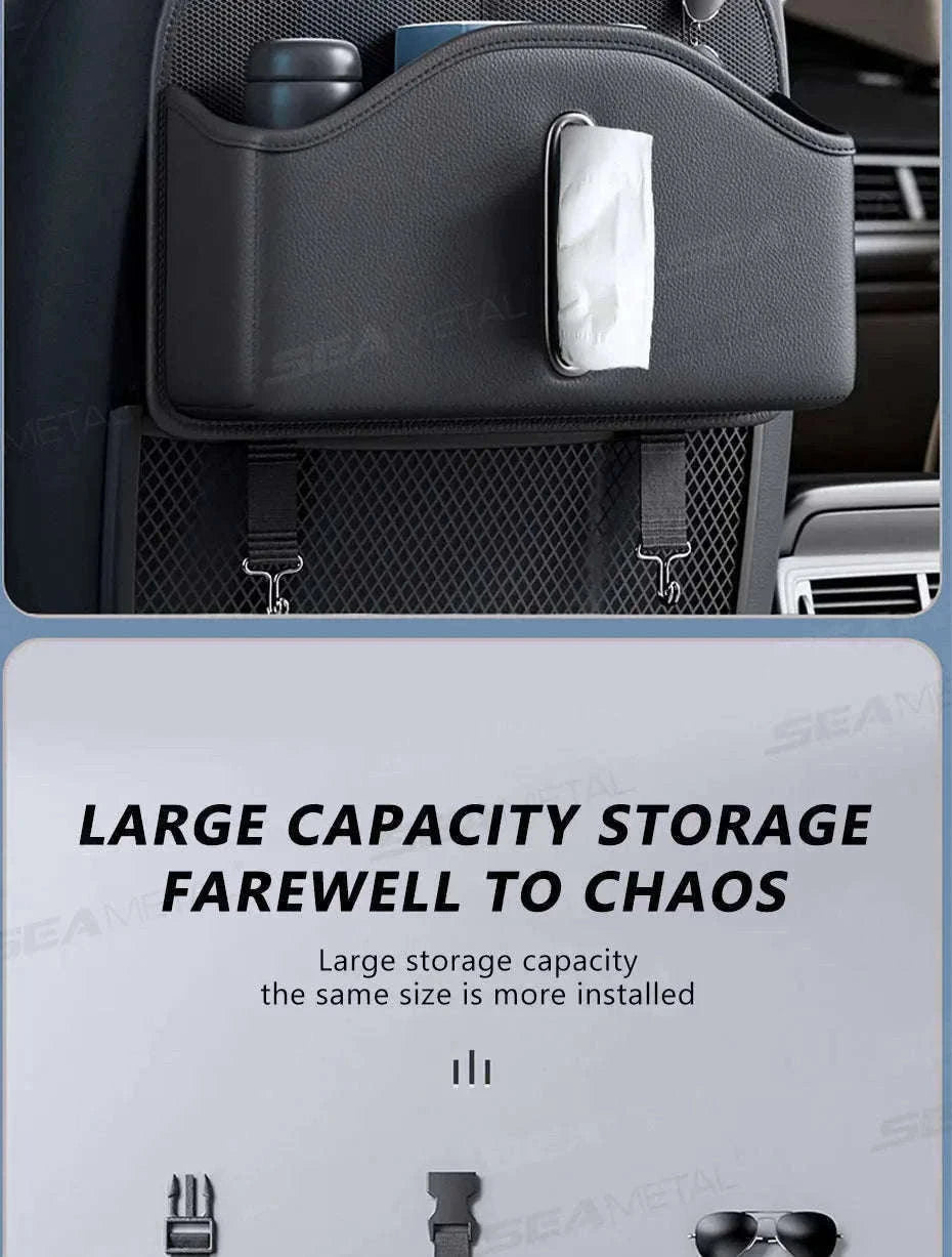 Car Back Seat Organizer with Tissue Holder-1pc