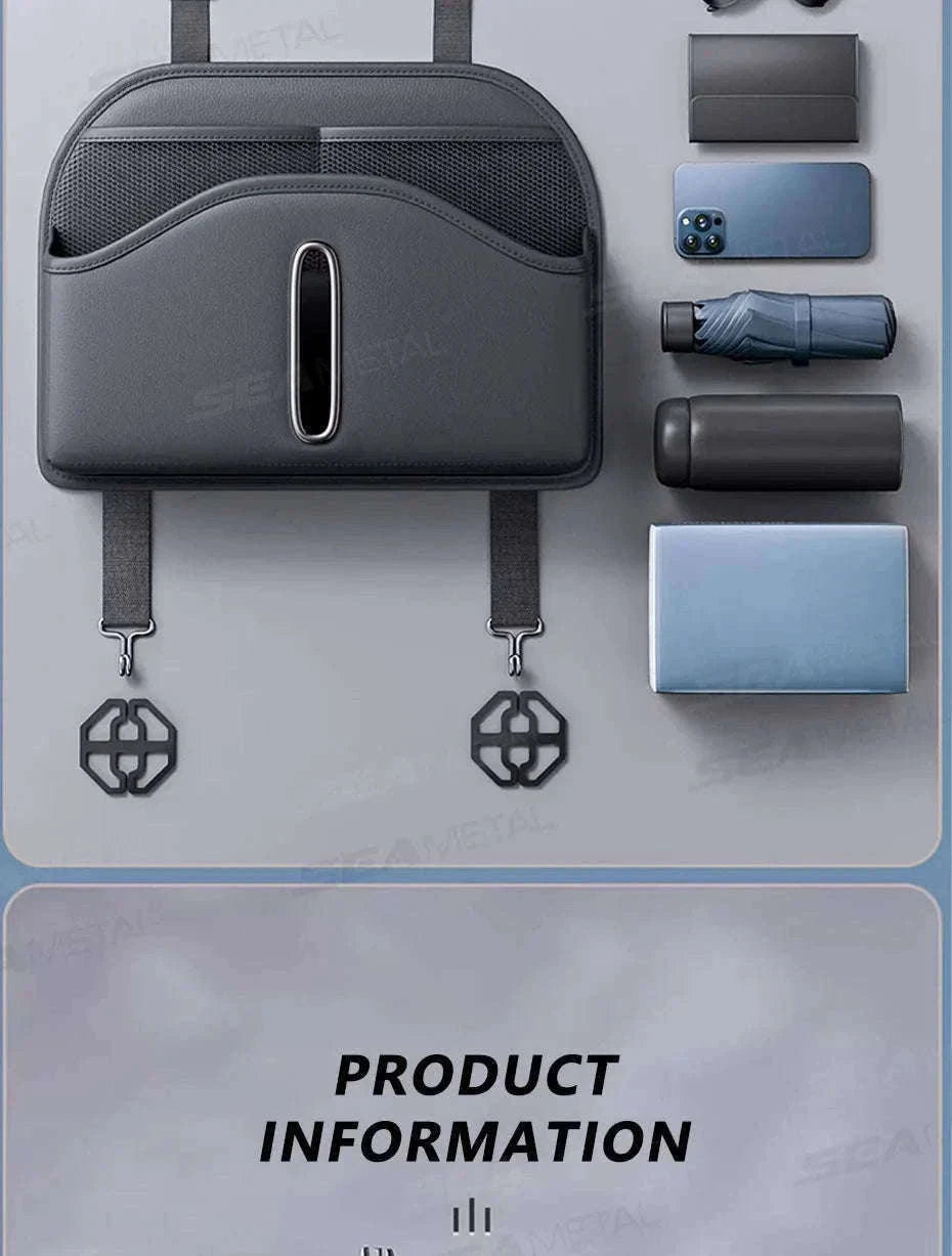 Car Back Seat Organizer with Tissue Holder-1pc