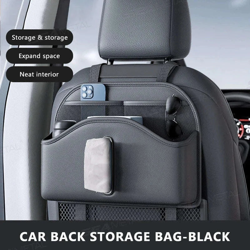 Car Back Seat Organizer with Tissue Holder-1pc