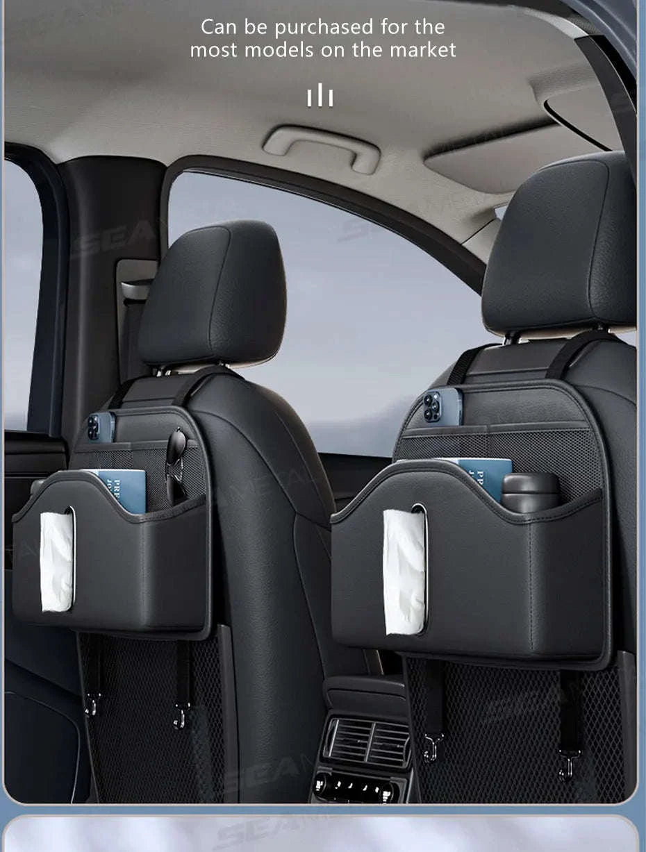 Car Back Seat Organizer with Tissue Holder-1pc