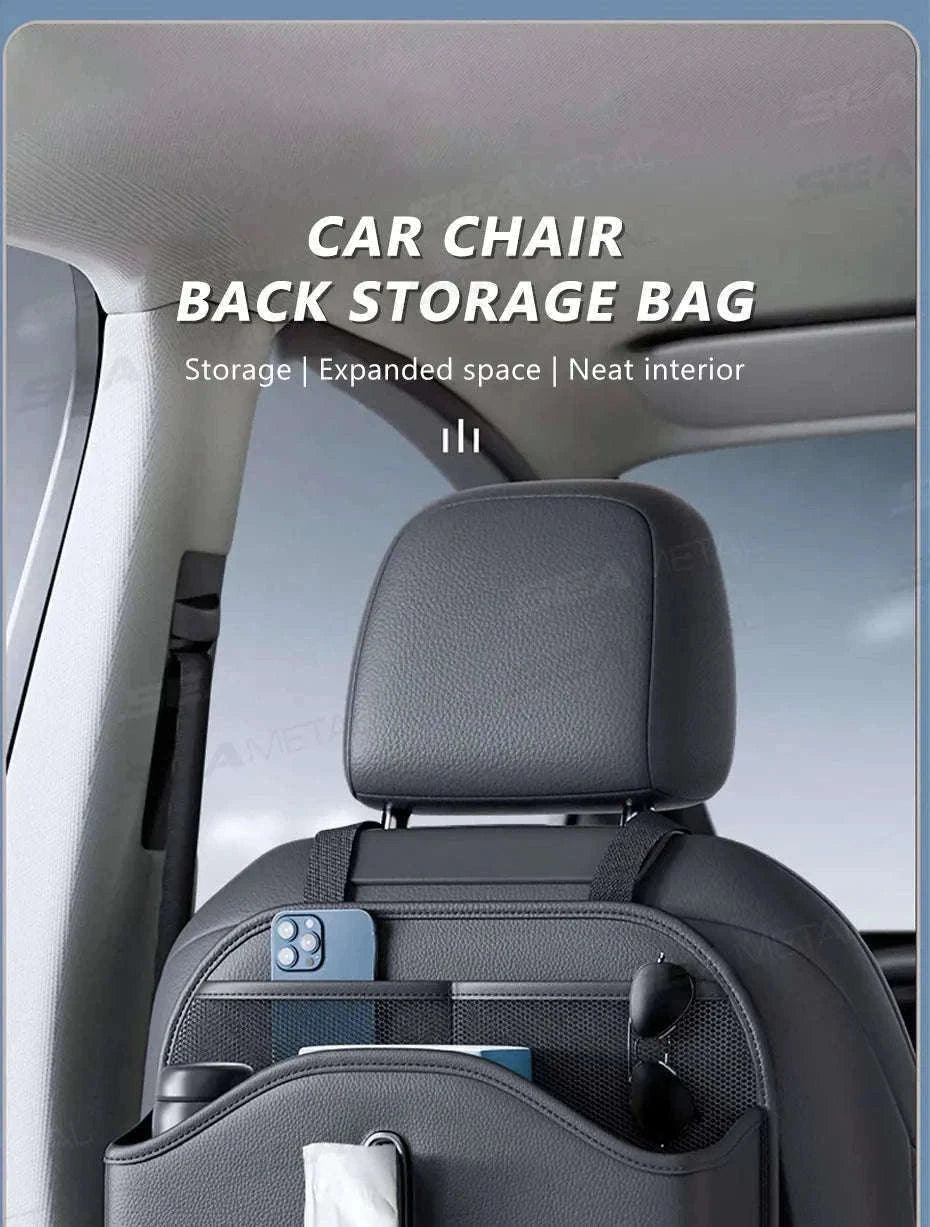 Car Back Seat Organizer with Tissue Holder-1pc