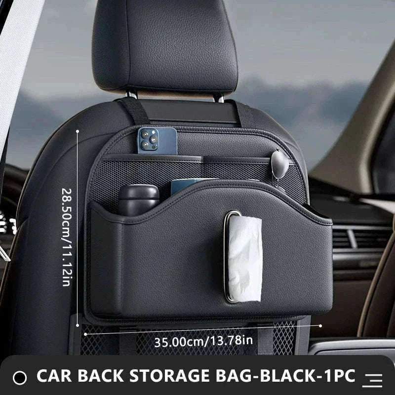 Car Back Seat Organizer with Tissue Holder-1pc
