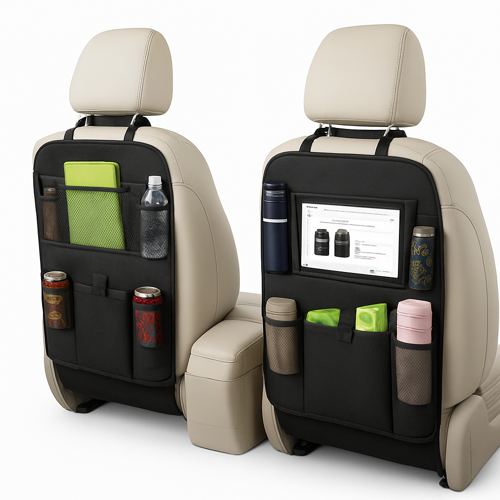 Auto-Rücksitz-Organizer mit Tablet-Halter und Aufbewahrungstaschen