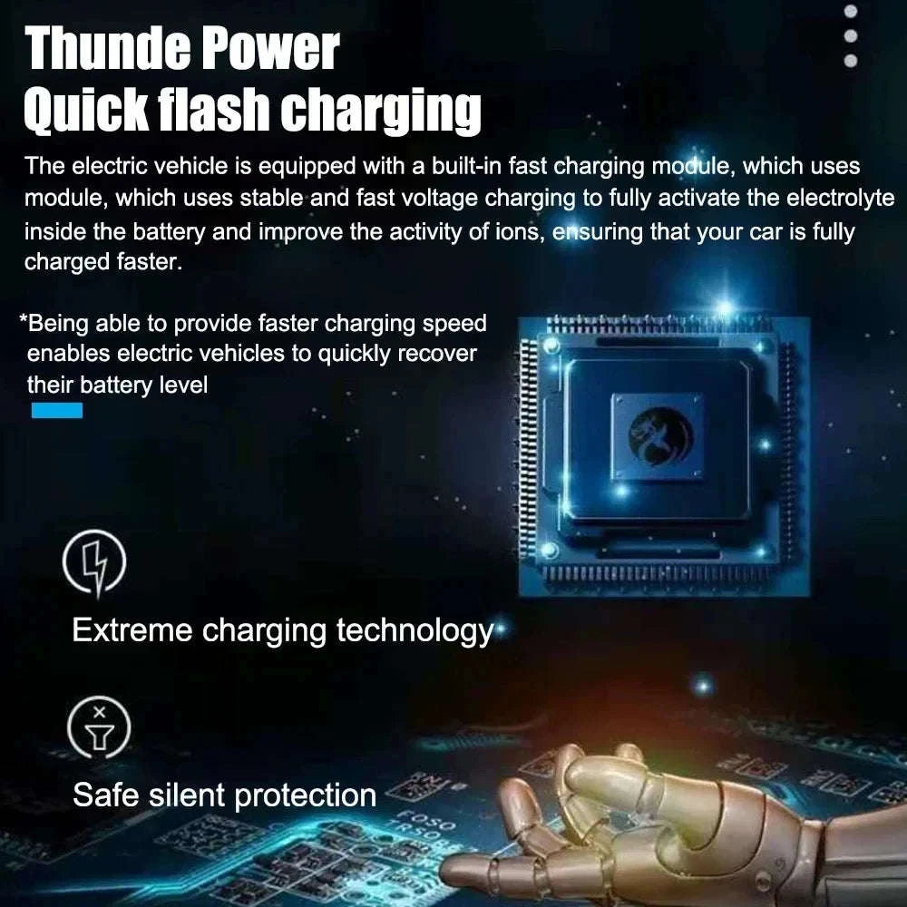 Car Battery Charger 12V with Smart Repair and LED Display-US Plug