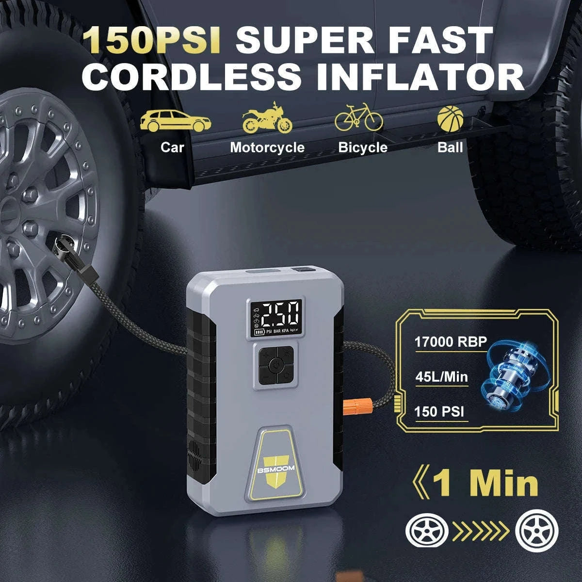Car Battery Jump Starter with Digital Display-6000mah / UNITED KINGDOM