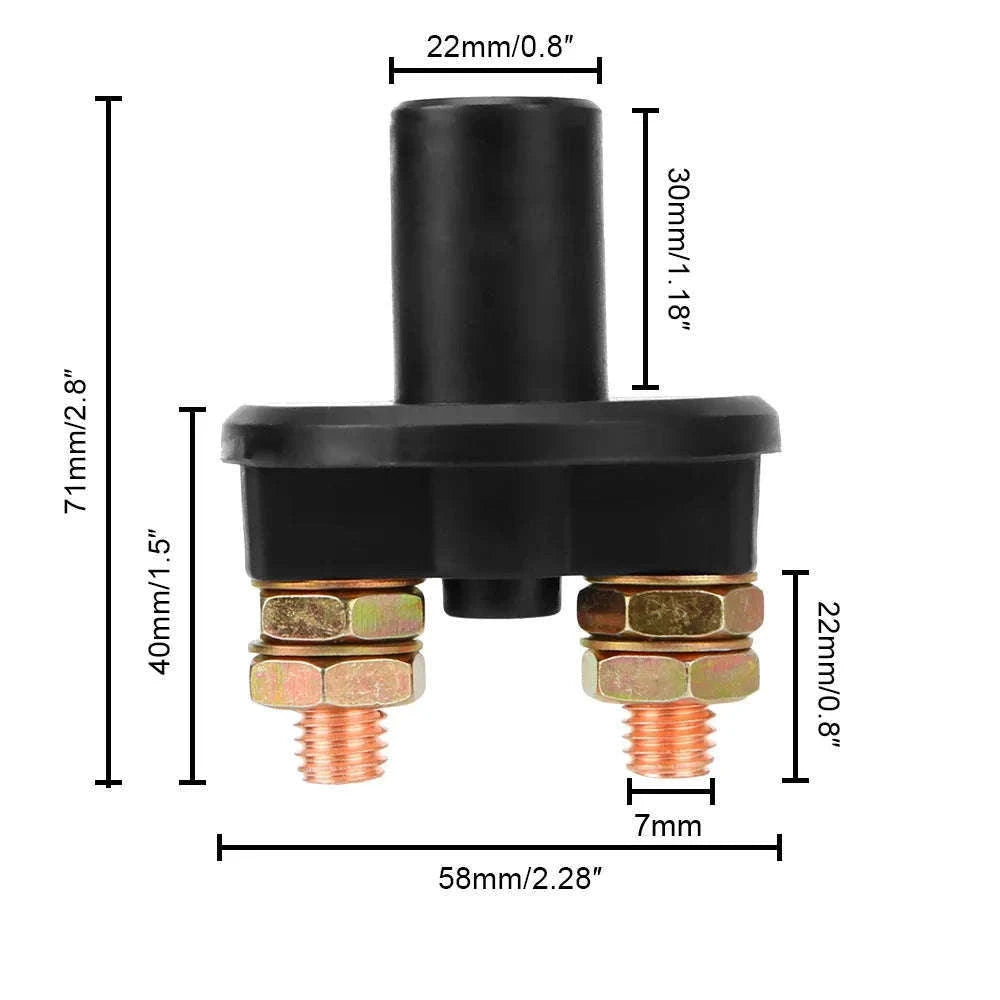 Car Battery Kill Switch with Red Key for Power Control-Red