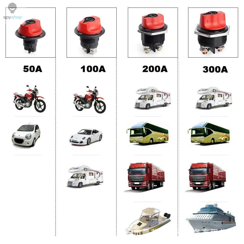Car Battery Switch Isolator DC 12V 50A/100A/200A/300A-300A