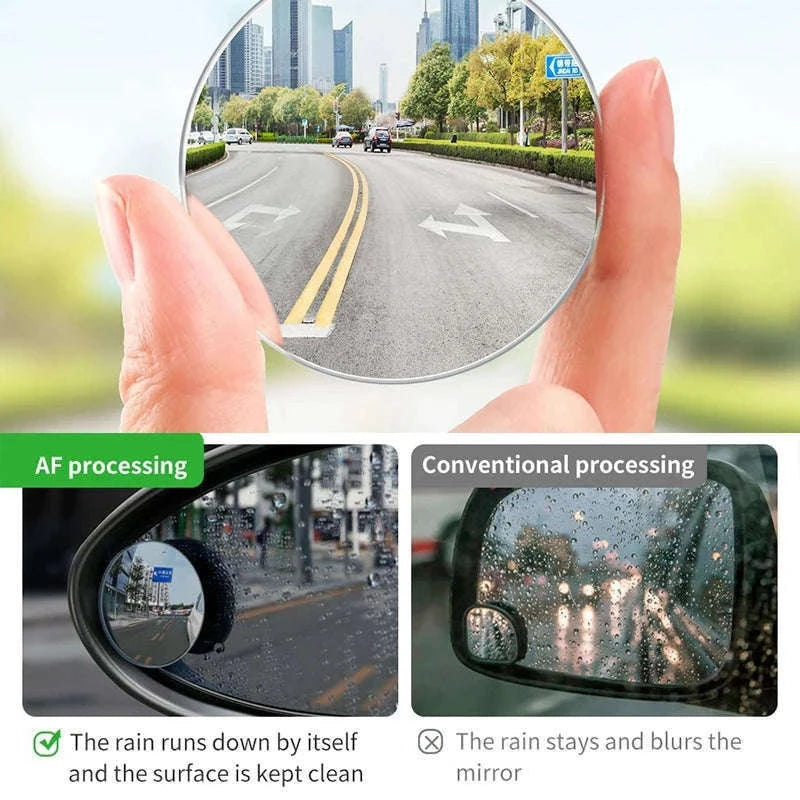 Car Blind Spot Mirror 2pcs 360° Wide Angle HD Convex Glass-Glass