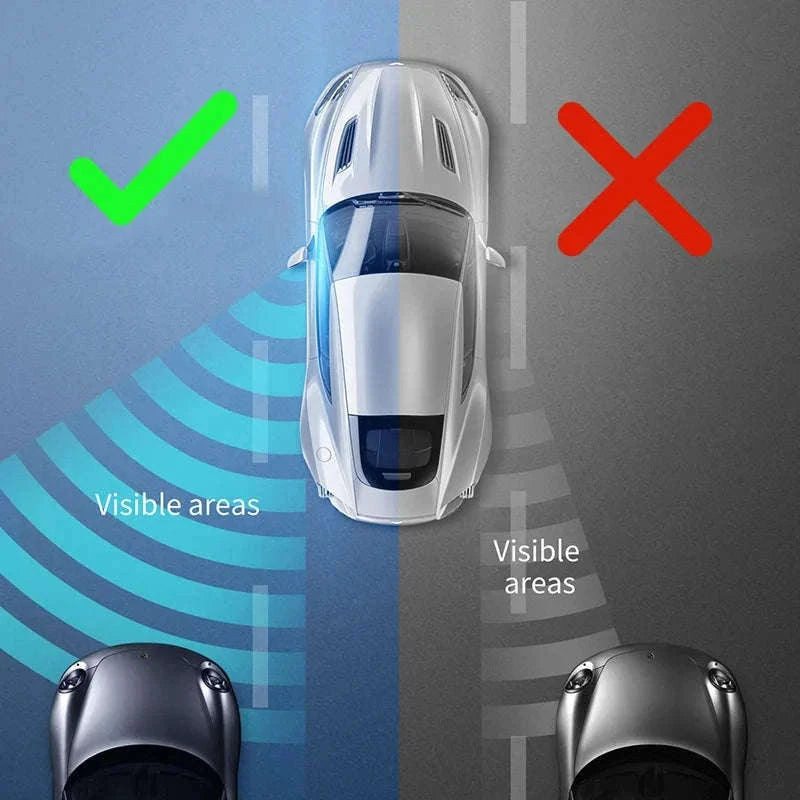 Car Blind Spot Mirror 2pcs 360° Wide Angle HD Convex Glass-Glass