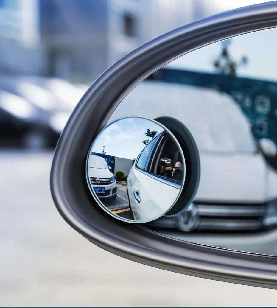 Car Blind Spot Mirror 2pcs 360° Wide Angle HD Convex Glass-Glass