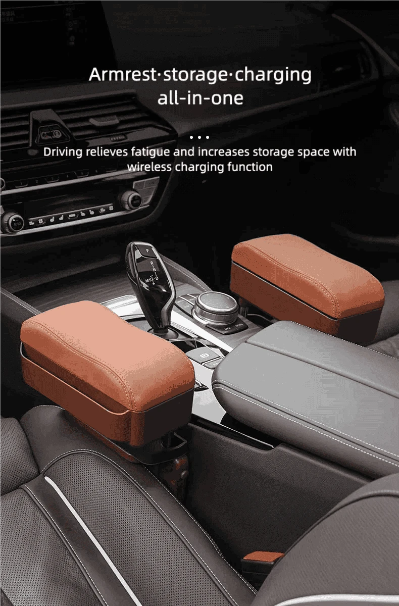 Car Central Handrail Armrest Pad-Dark Grey