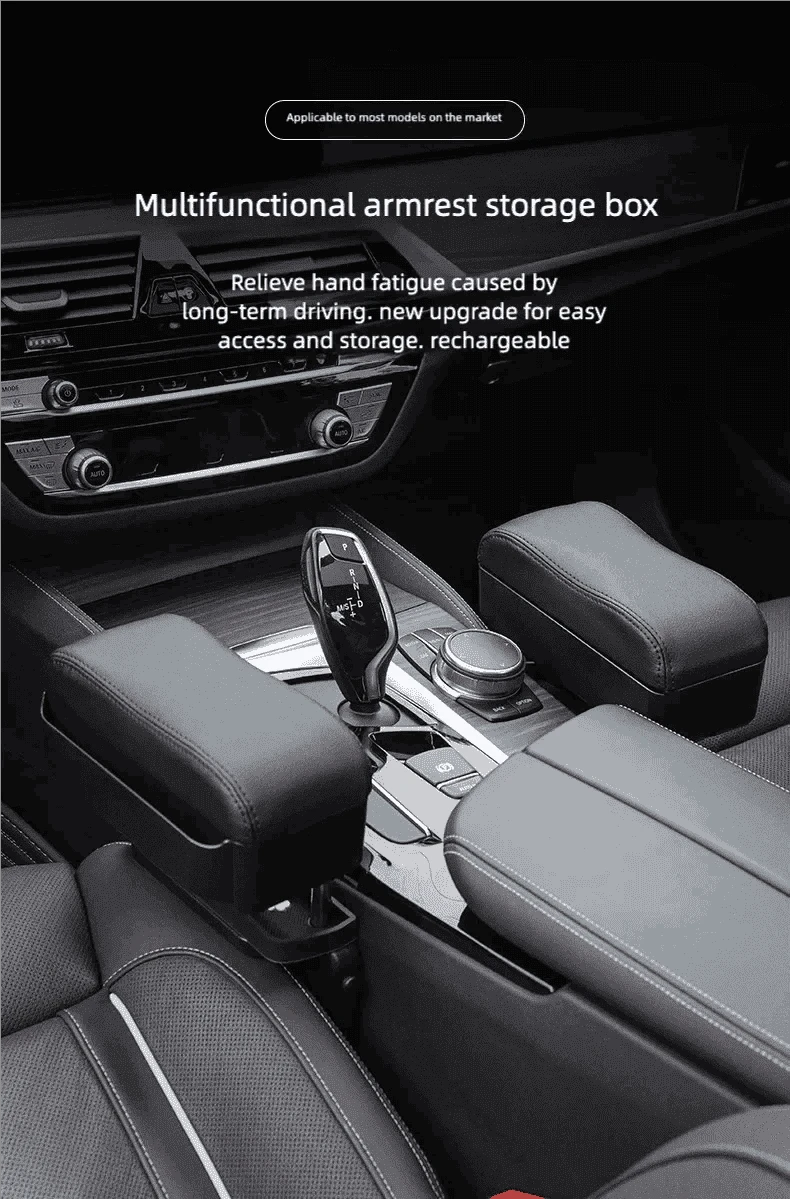 Car Central Handrail Armrest Pad-Dark Grey