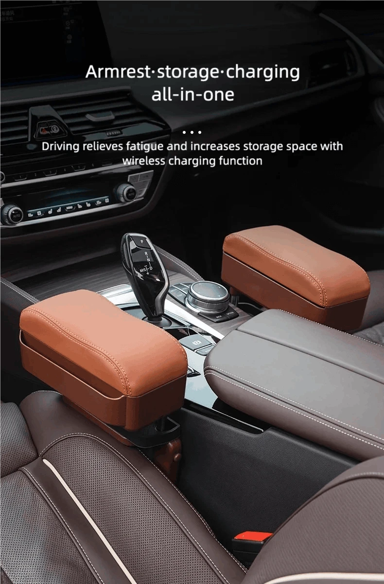 Car Central Handrail Armrest Pad-Dark Grey
