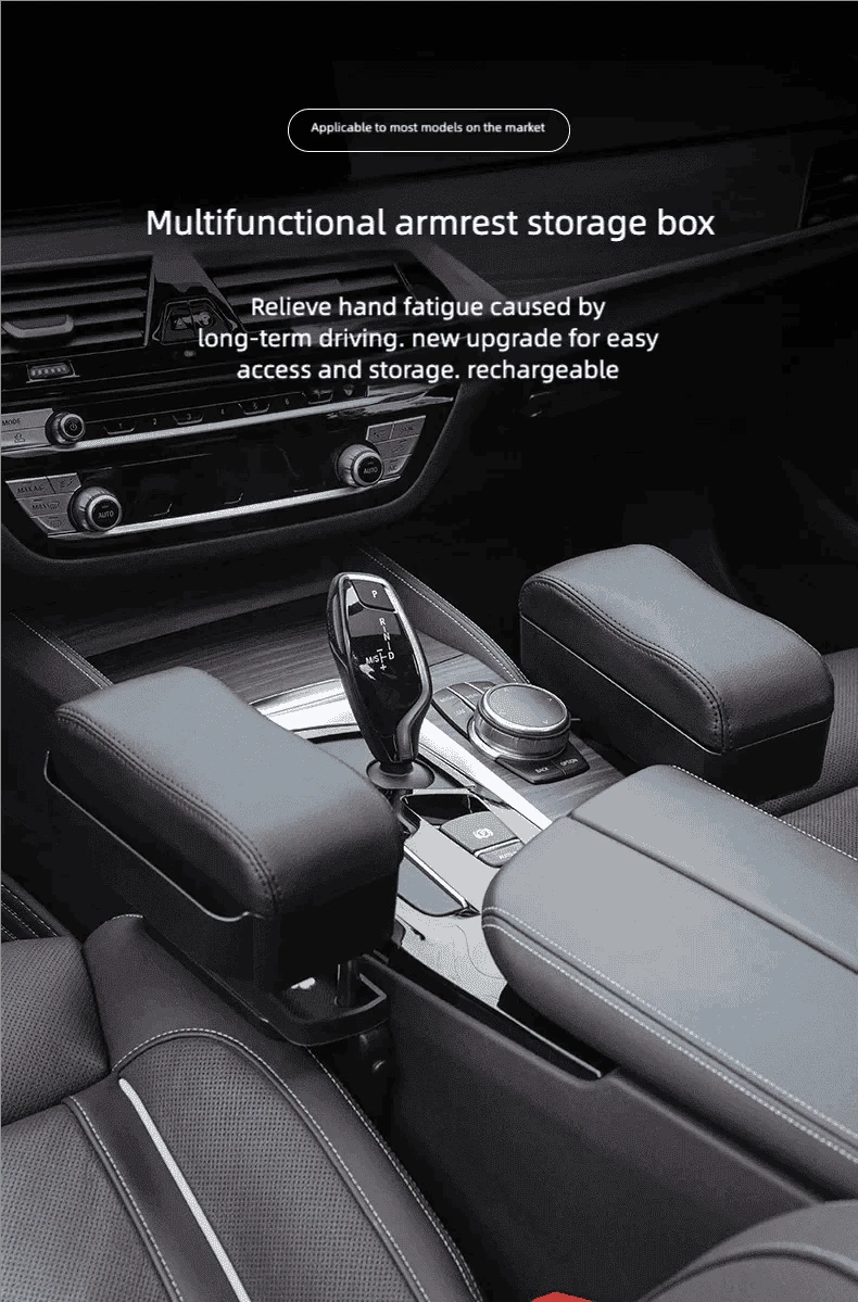 Car Central Handrail Armrest Pad-Dark Grey