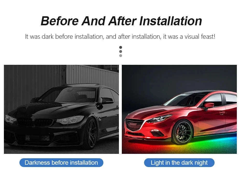 Car Chassis Color Flow Underbody LED Light Strip-APP 120 X 150 / China Mainland