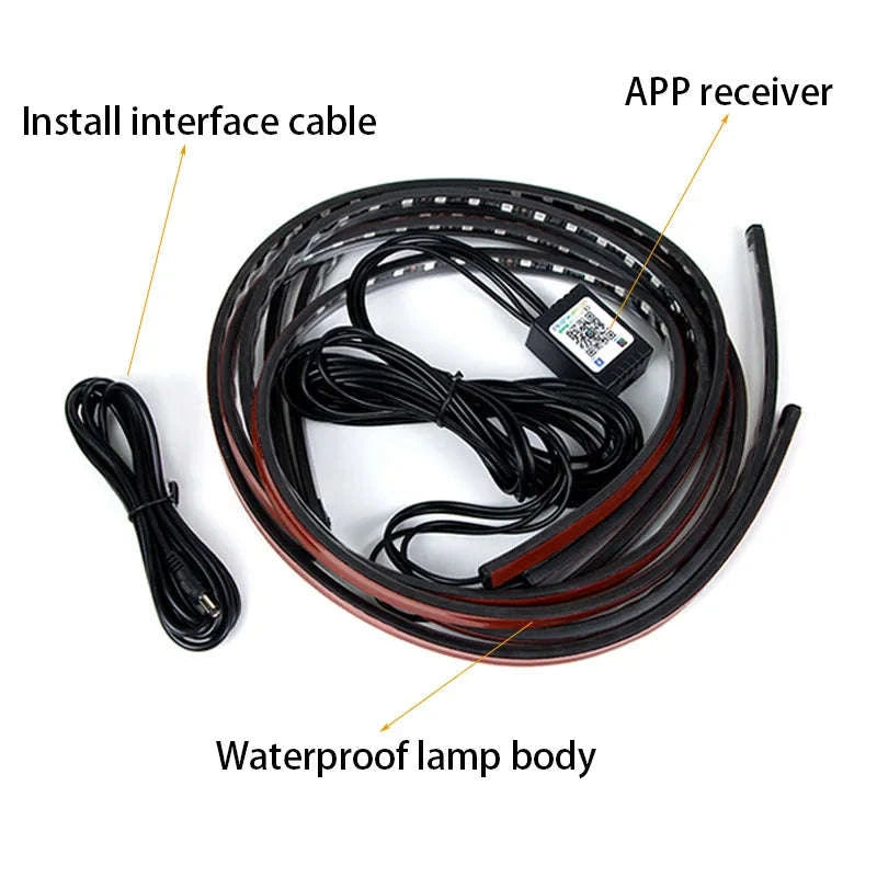 Car Chassis Color Flow Underbody LED Light Strip-APP 120 X 150 / China Mainland
