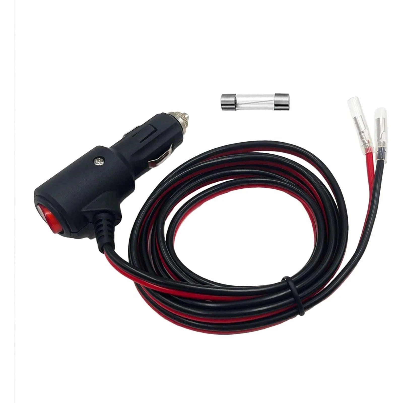 Car Cigarette Lighter Extension Cord with On/Off Switch-Black-S-6FT