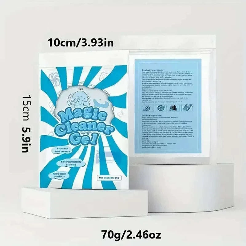 Car Cleaning Gel Slime for Vents, Keyboards and Tight Gaps-Blue