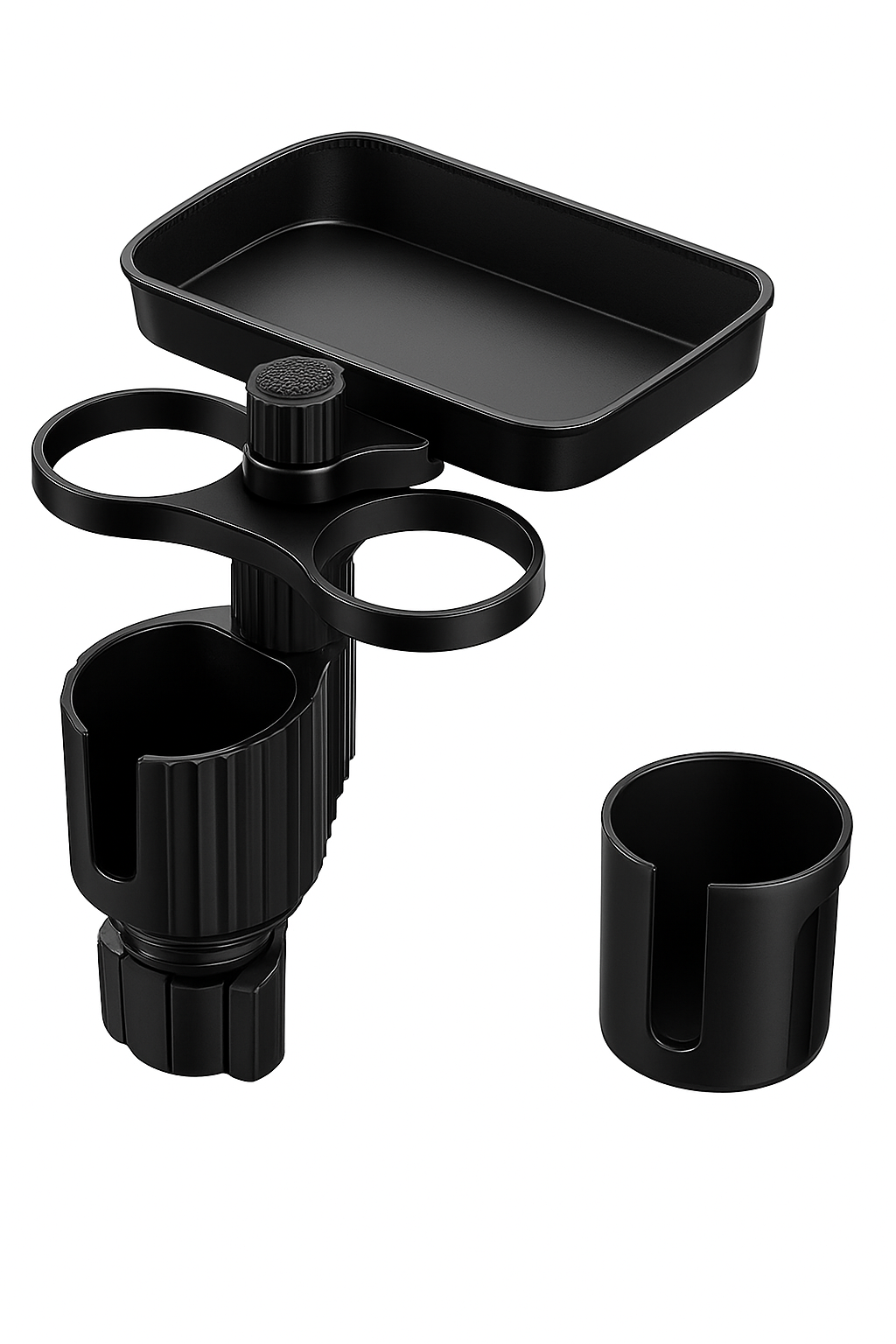 Bandeja Expansora para Porta-Copos de Carro com Bandeja Destacável, Bandejas para Comida no Carro para Comer e Mesa de Bandeja para Porta-Copos de Carro