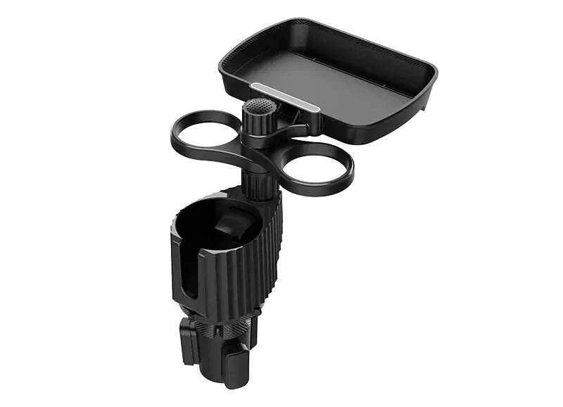 Car Cup Holder Expander Tray with Detachable Tray-Black