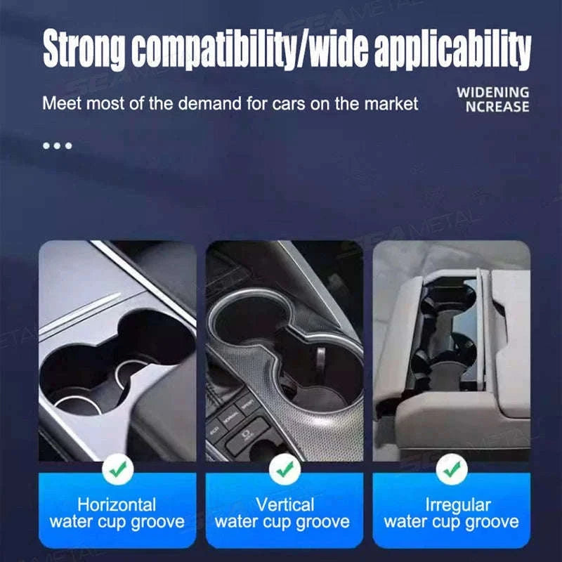 Car Cup Holder Expander with Food Tray and Phone Slot-No phone holder
