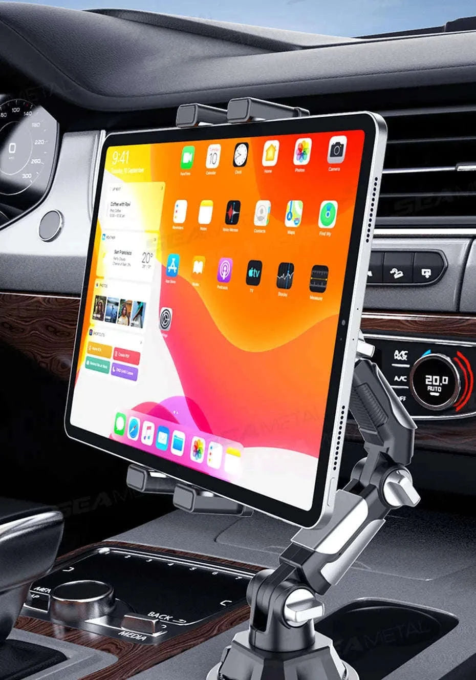 Car Cup Holder Phone Mount Adjustable Base 360-Degree Rotation-1pc