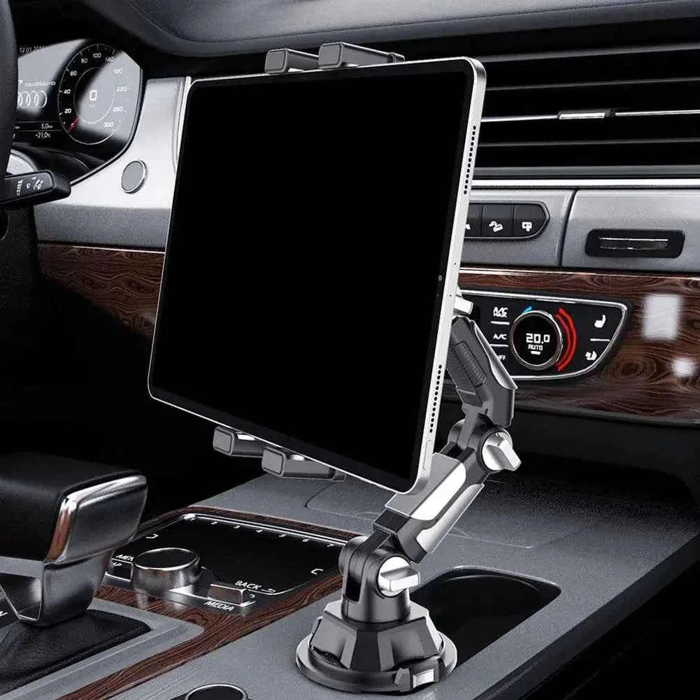 Car Cup Holder Tablet and Phone Mount with Adjustable Long Arm-A