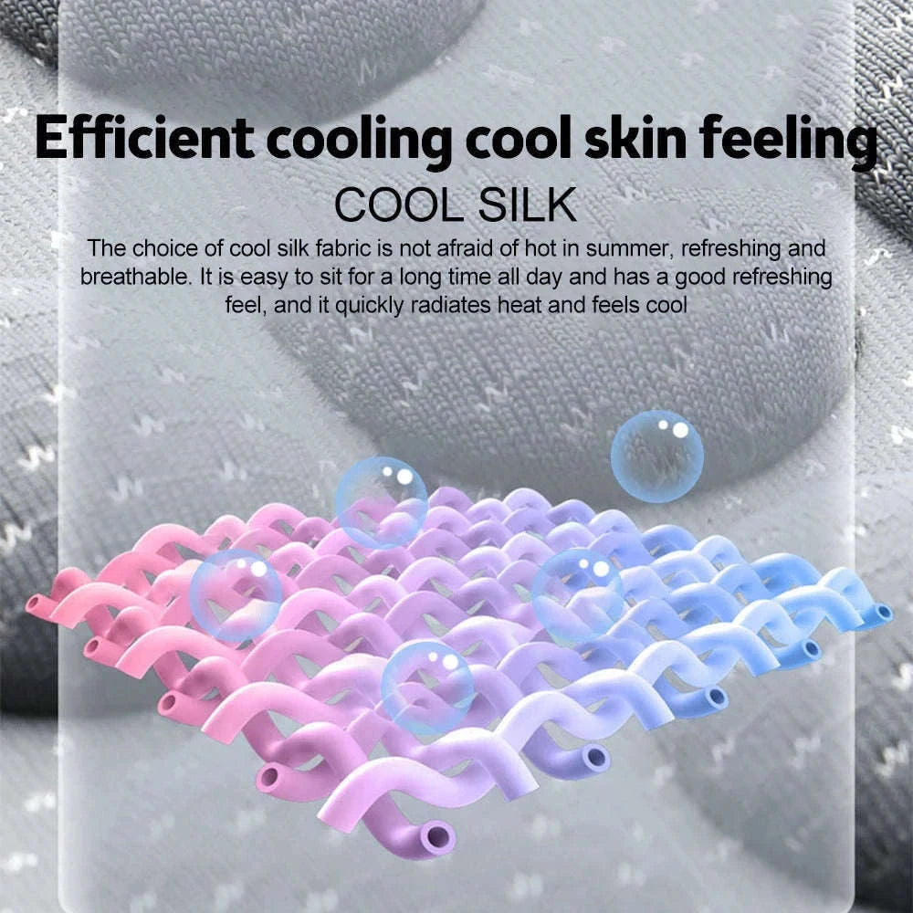 Car Cushion Summer Cool Ice Silk Seat Cover-black