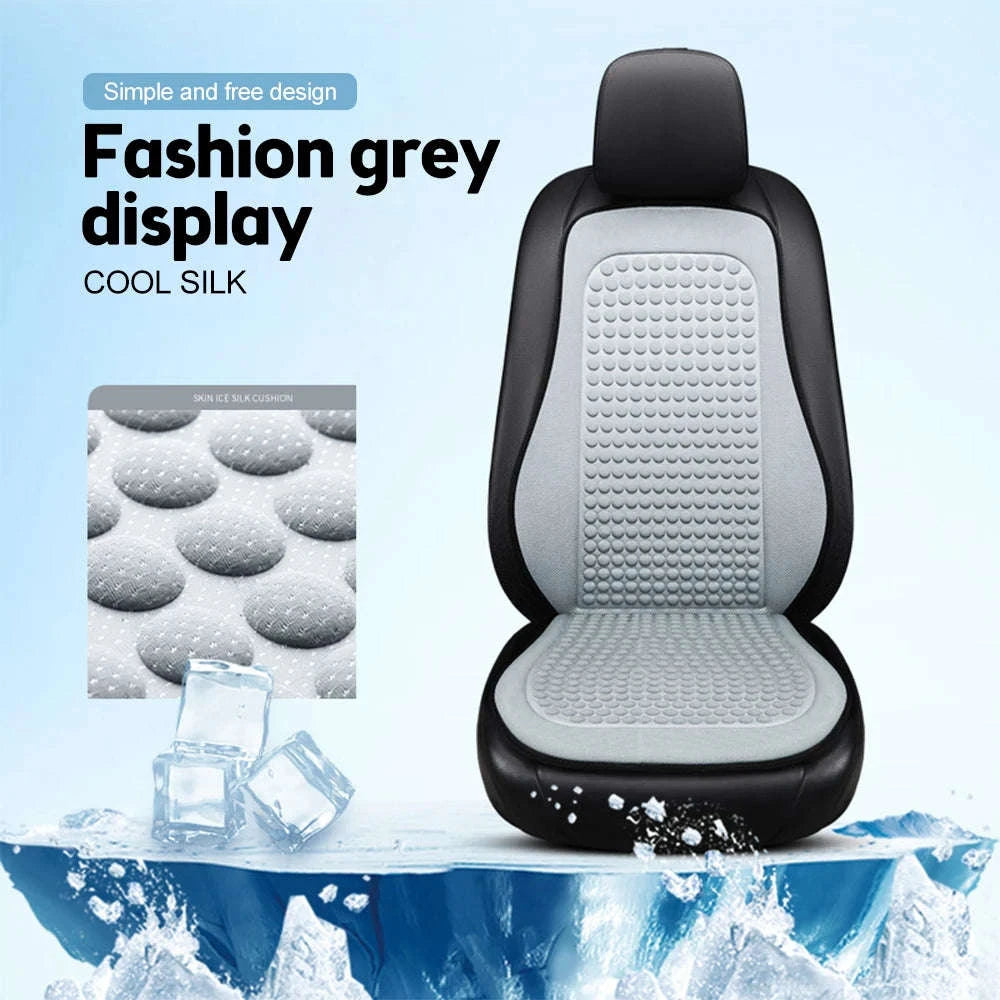 Car Cushion Summer Cool Ice Silk Seat Cover-black