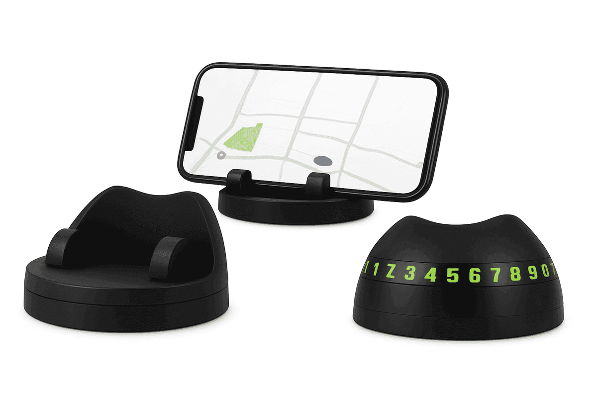 Car Dashboard Phone Holder with Rotatable Base and Anti-Slip Design-1 pc