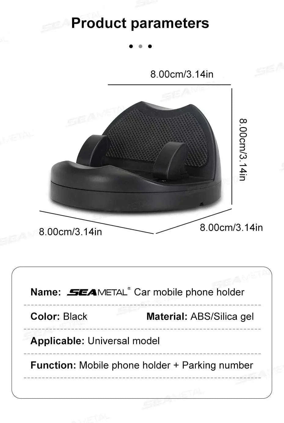 Car Dashboard Phone Holder with Rotatable Base and Anti-Slip Design-1 pc