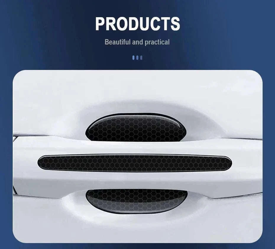 Car Door Handle Protective Film with Reflective Trim-Option A