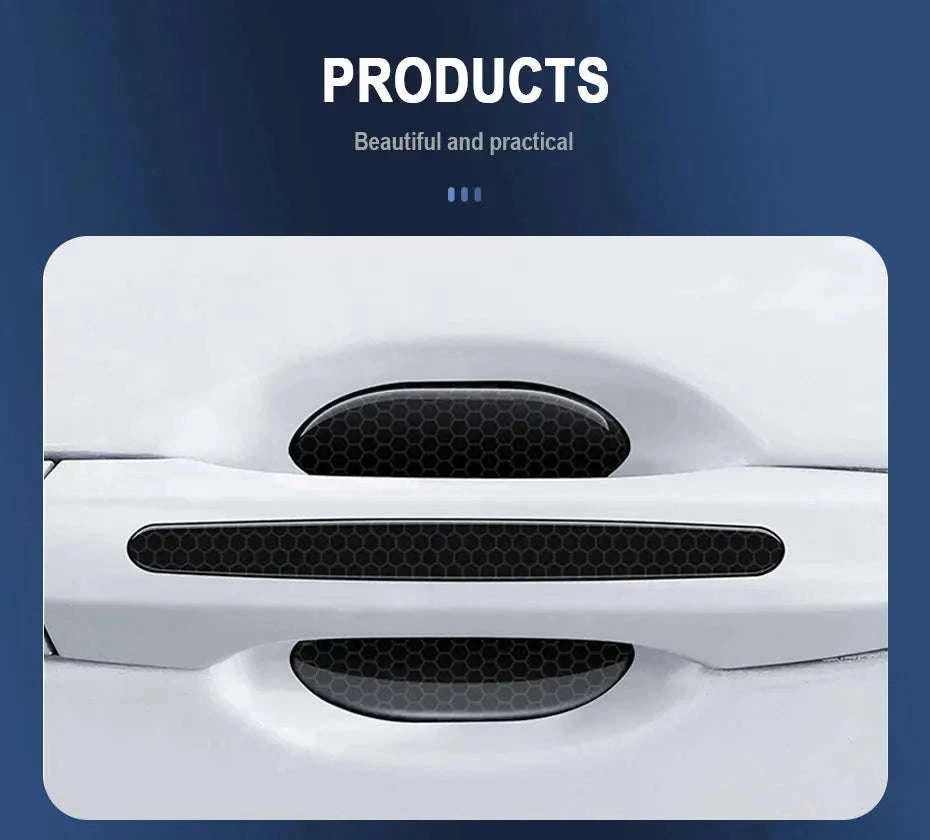 Car Door Handle Protective Film with Reflective Trim-Option A