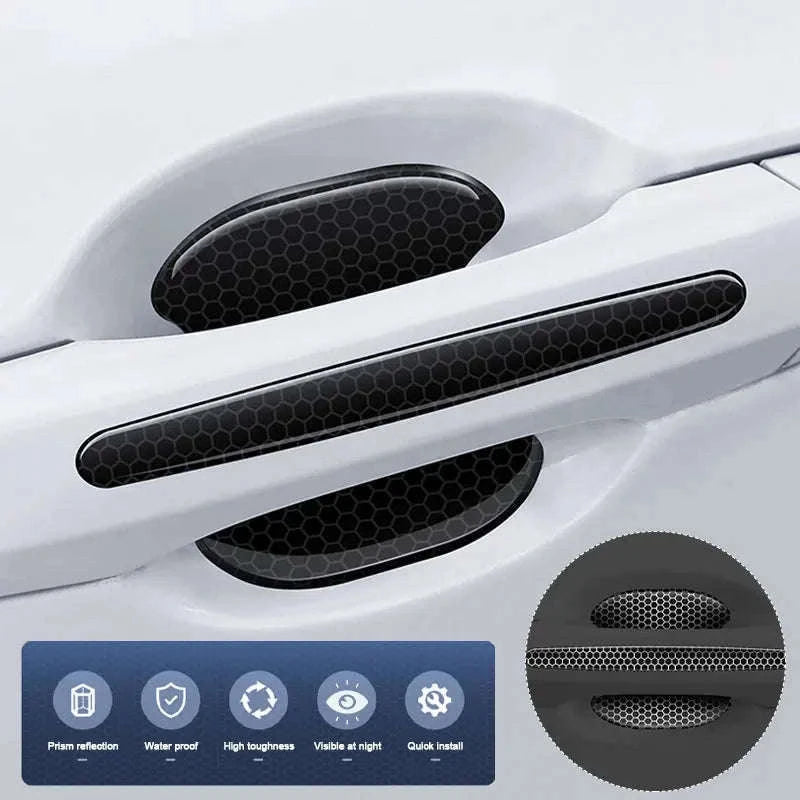 Car Door Handle Protective Film with Reflective Trim-Option A