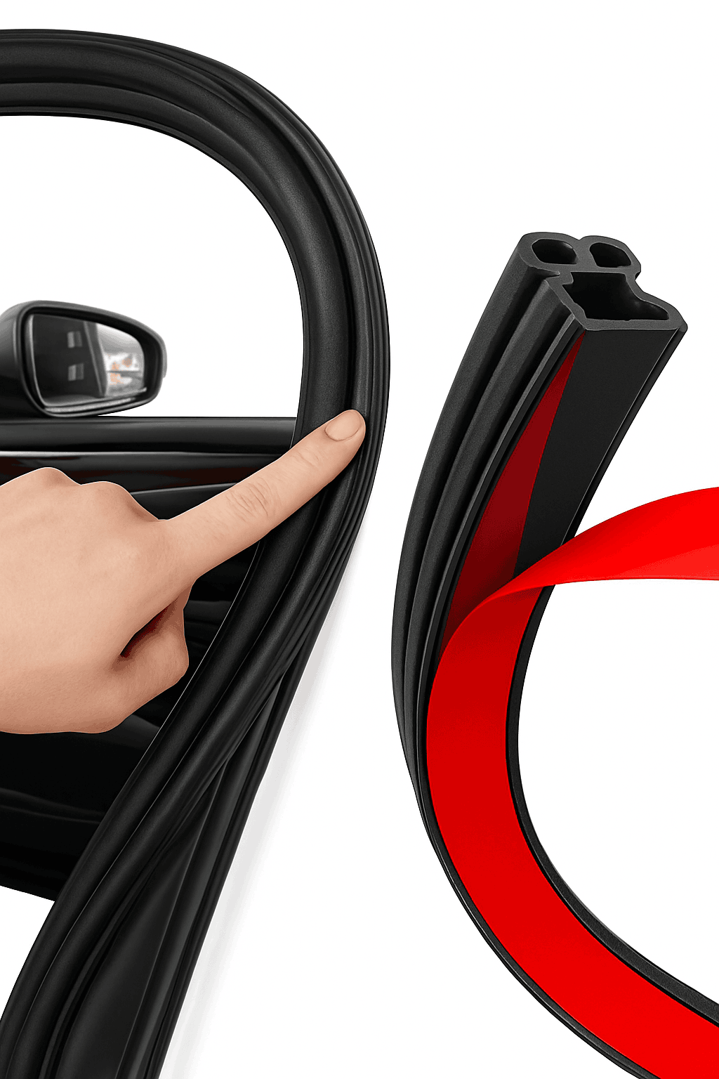 Car Door Seal Strip Double-Layer Weatherstripping-Large 25m