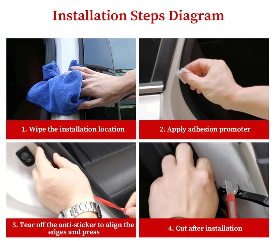 Car Door Seal Strip Double-Layer Weatherstripping-Large 25m