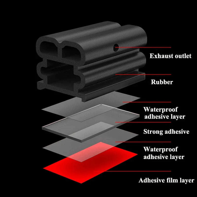 Car Door Seal Strip Double-Layer Weatherstripping-Large 25m