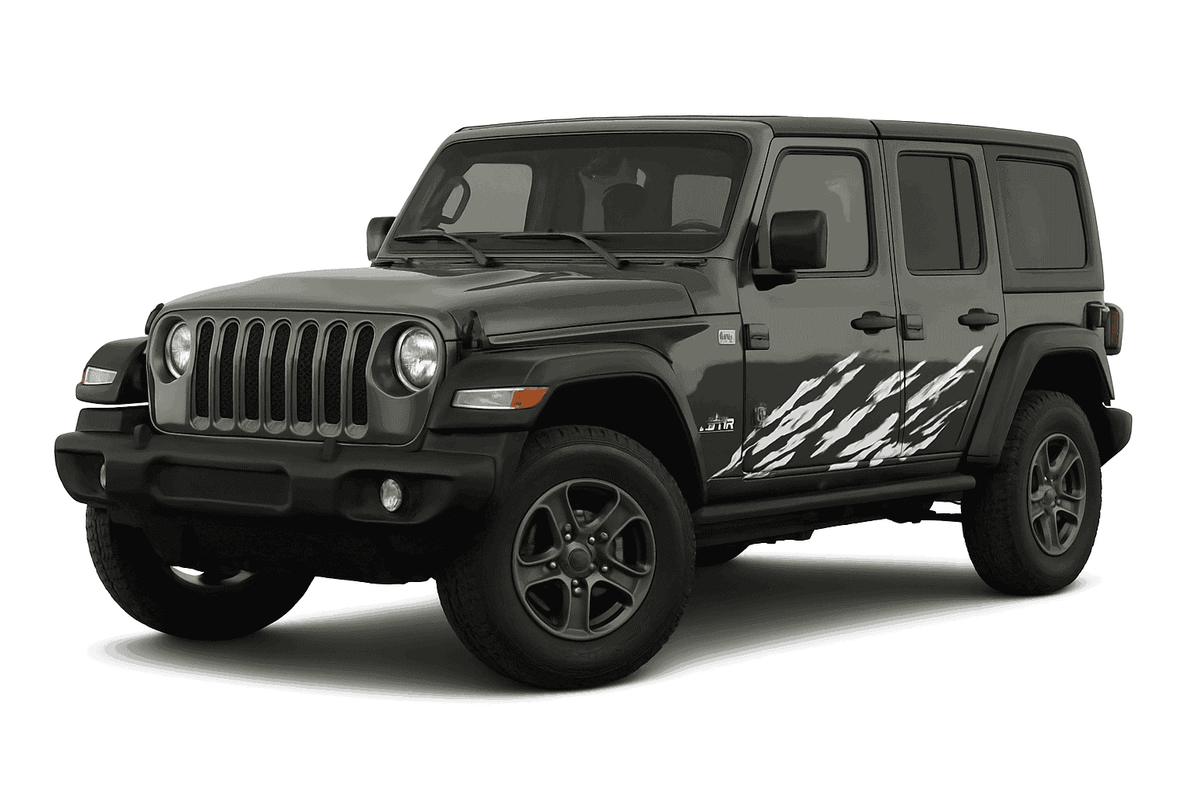 Car Door Side Stickers Mud Splashing Vinyl Decals-Matt Silver / 185x46cm