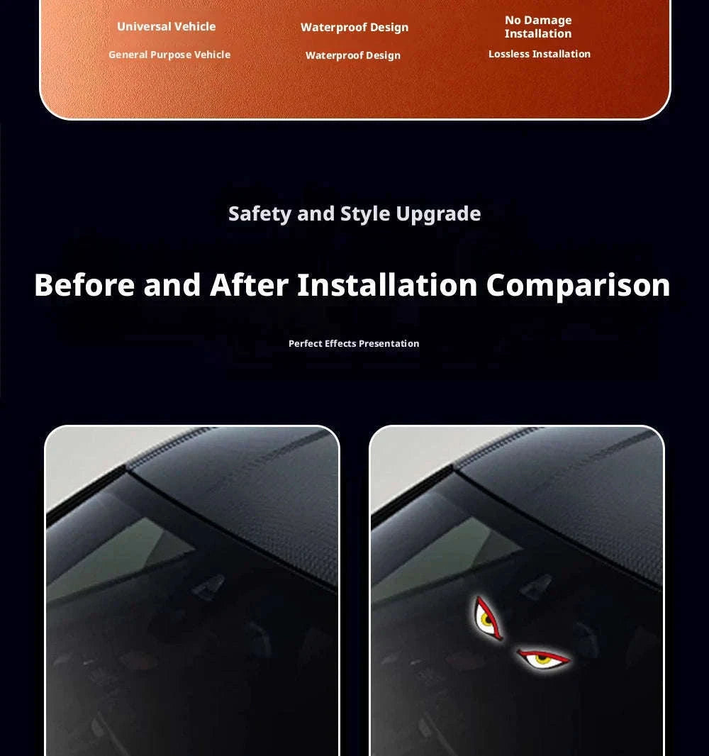 Car Dynamic Expression LED Warning Light-Y2 Red-White