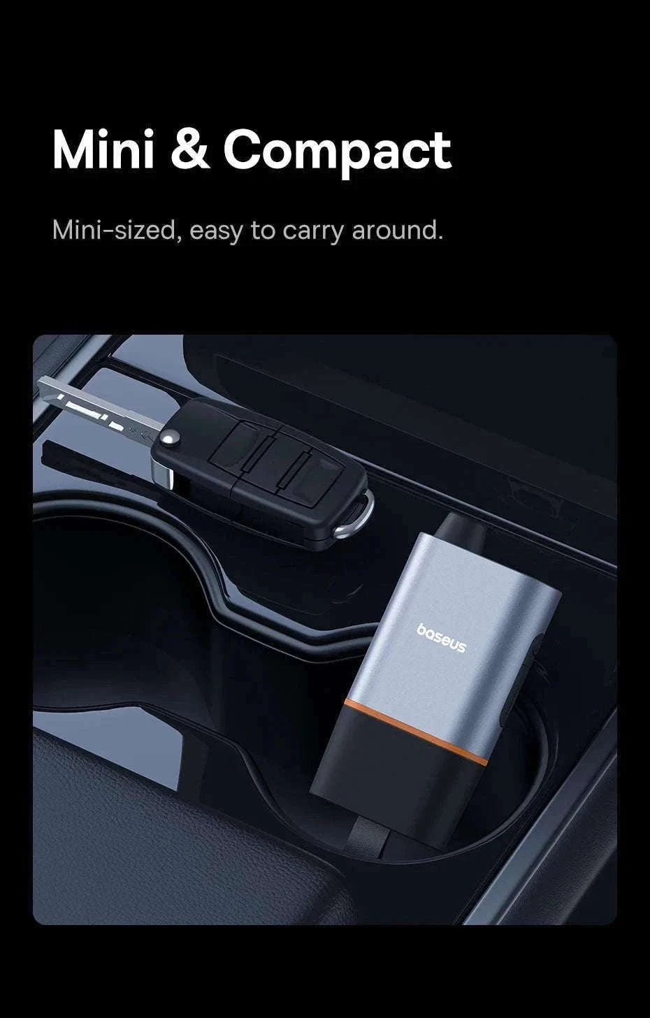 Car Emergency Hammer with Seatbelt Cutter & LED Safety Lamp-Black
