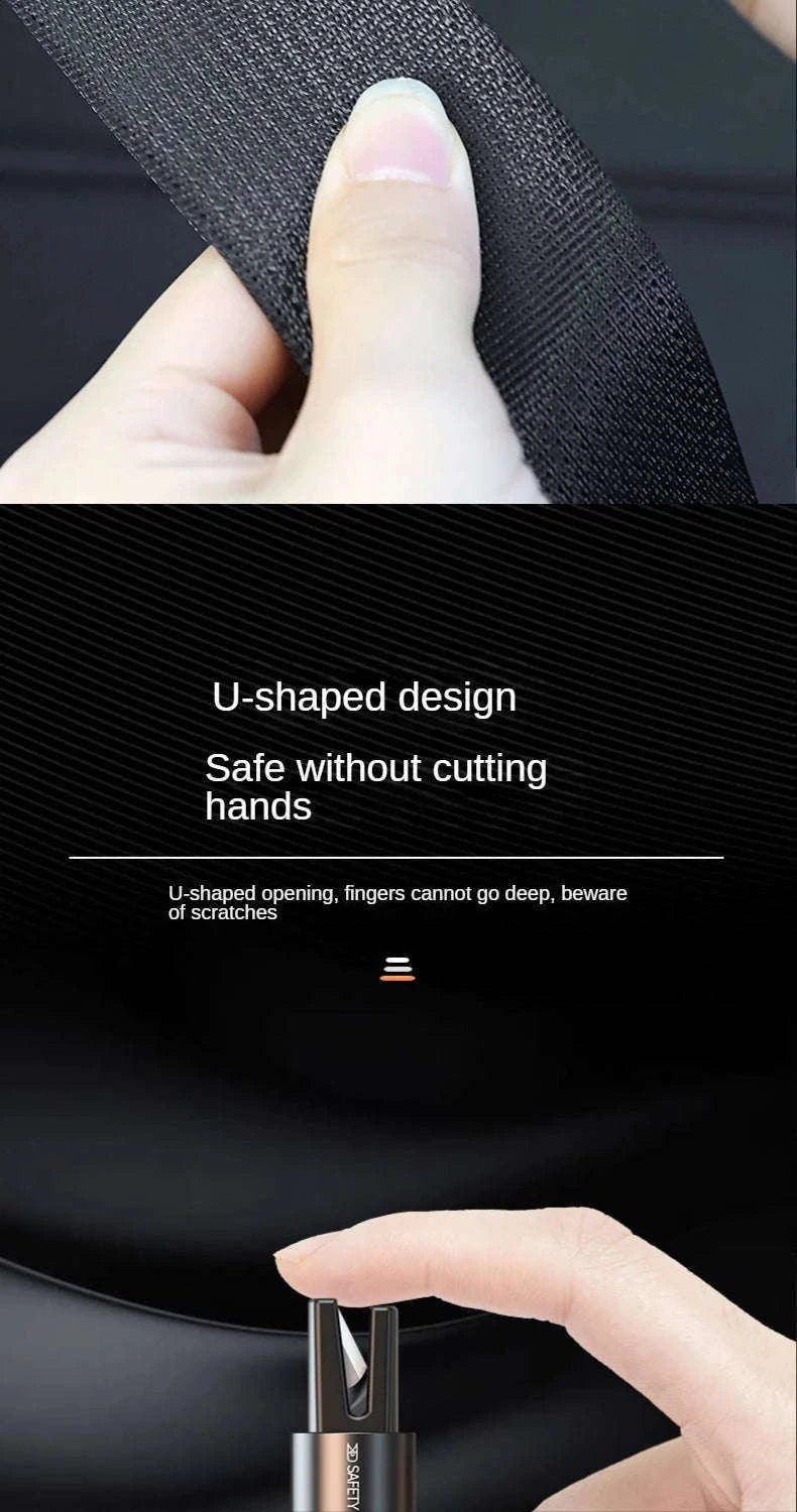 Car Emergency Window Breaker and Seat Belt Cutter-Black A / China Mainland