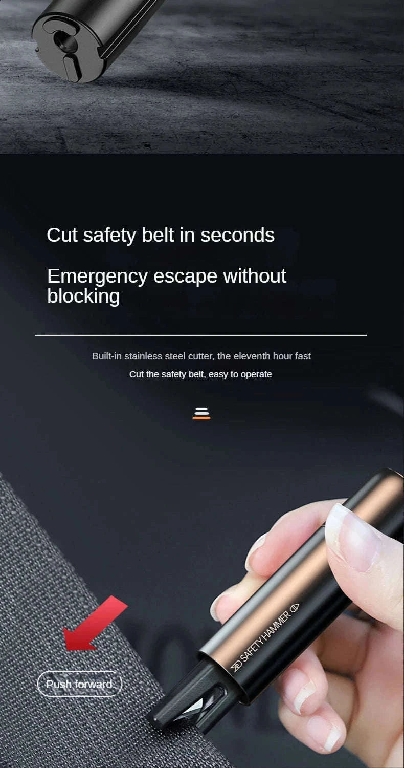 Car Emergency Window Breaker and Seat Belt Cutter-Black A / China Mainland