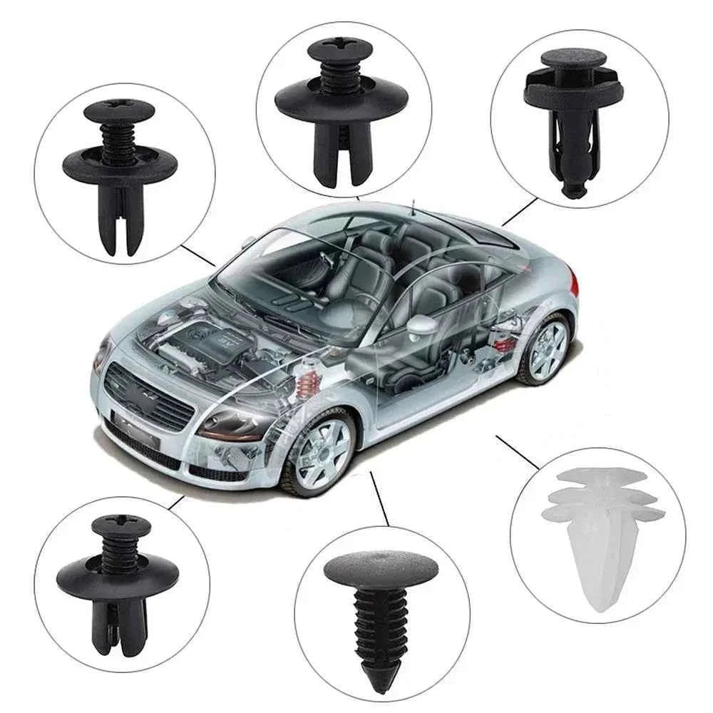 Car Fastener Clips Mixed Push Retainer Pin Rivet Kit-D 100Pcs (Bagged)
