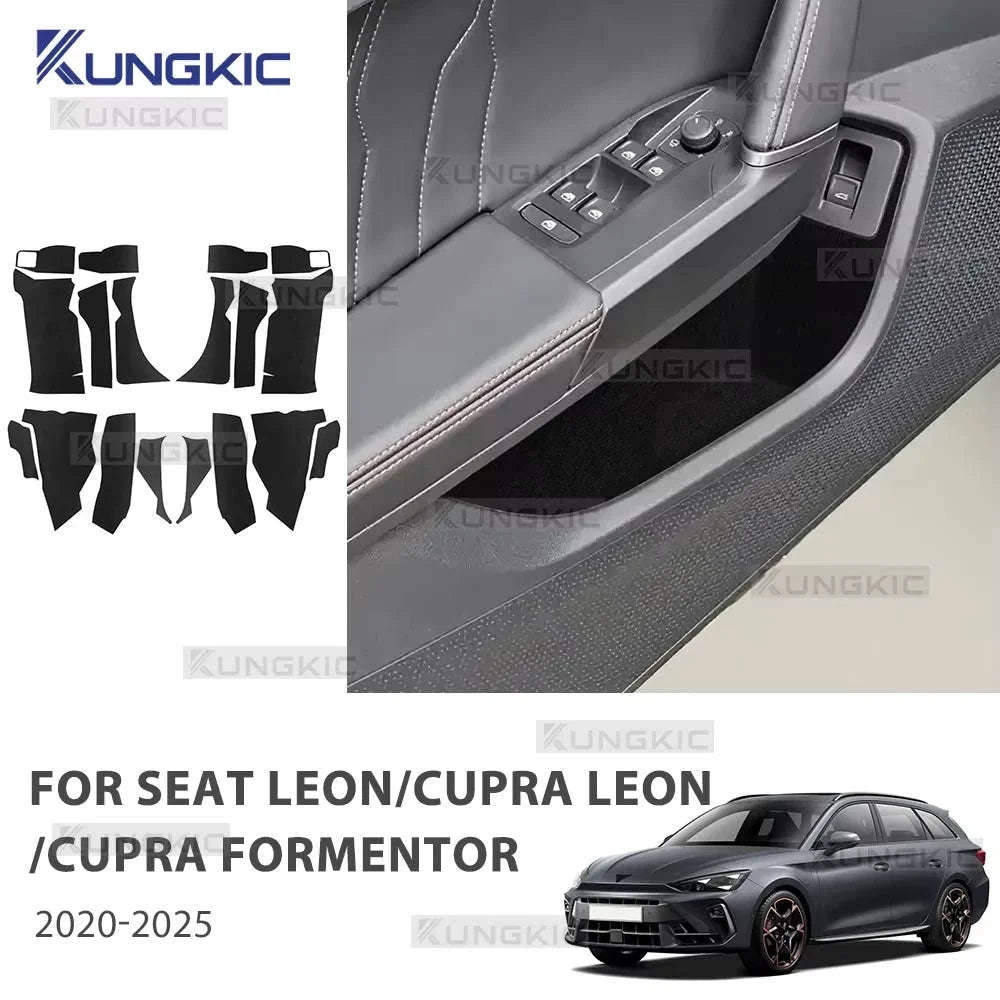 Car Front Rear Door Map Pocket Sticker for Seat Leon and Cupra-Polyester Sticker / Germany