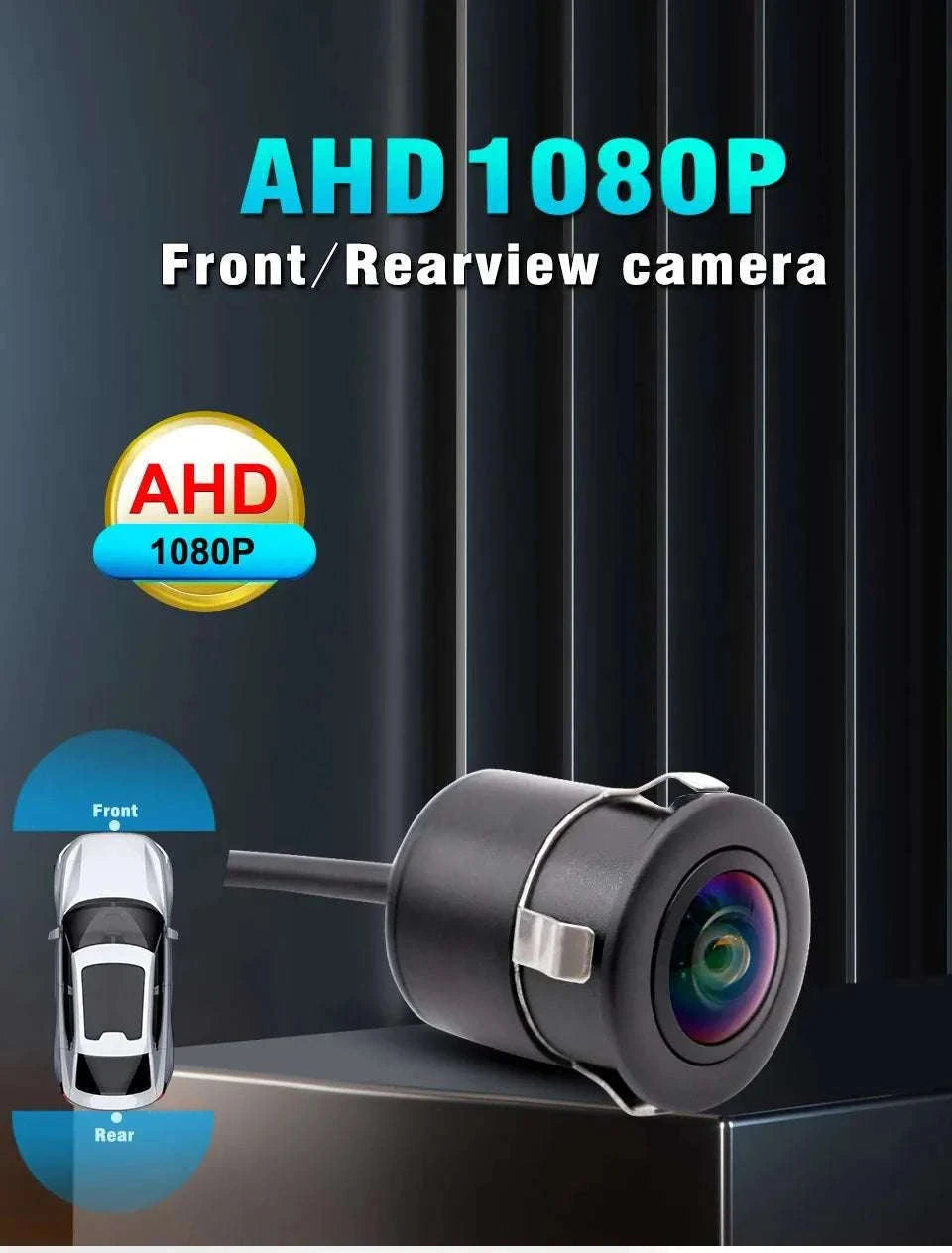 Car Front & Rear View Camera 1080P Wide Angle Night Vision Waterproof-AHD 1080P