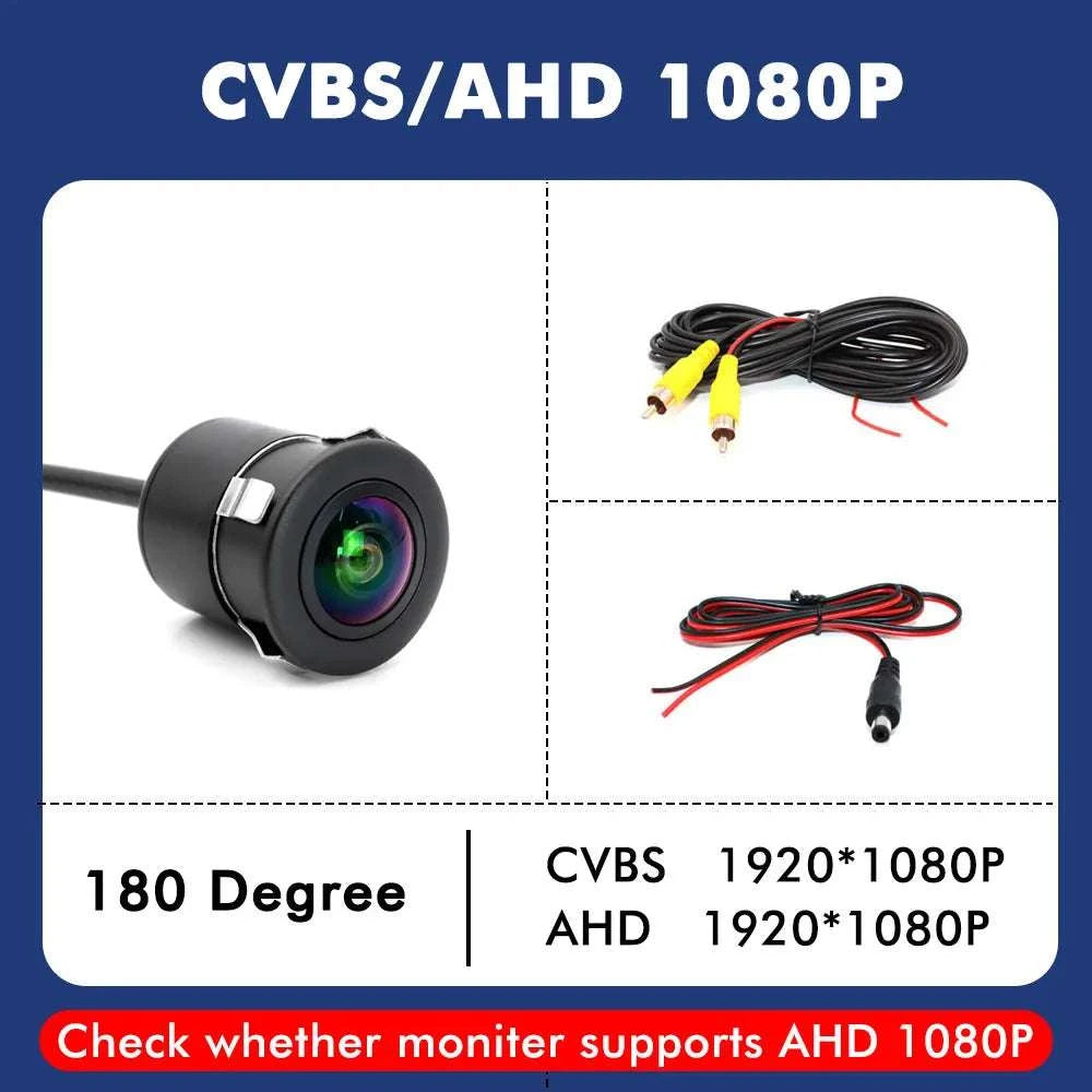 Car Front & Rear View Camera 1080P Wide Angle Night Vision Waterproof-AHD 1080P