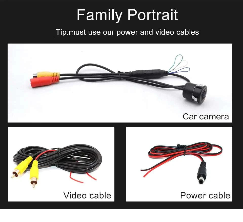 Car Front & Rear View Camera 1080P Wide Angle Night Vision Waterproof-AHD 1080P