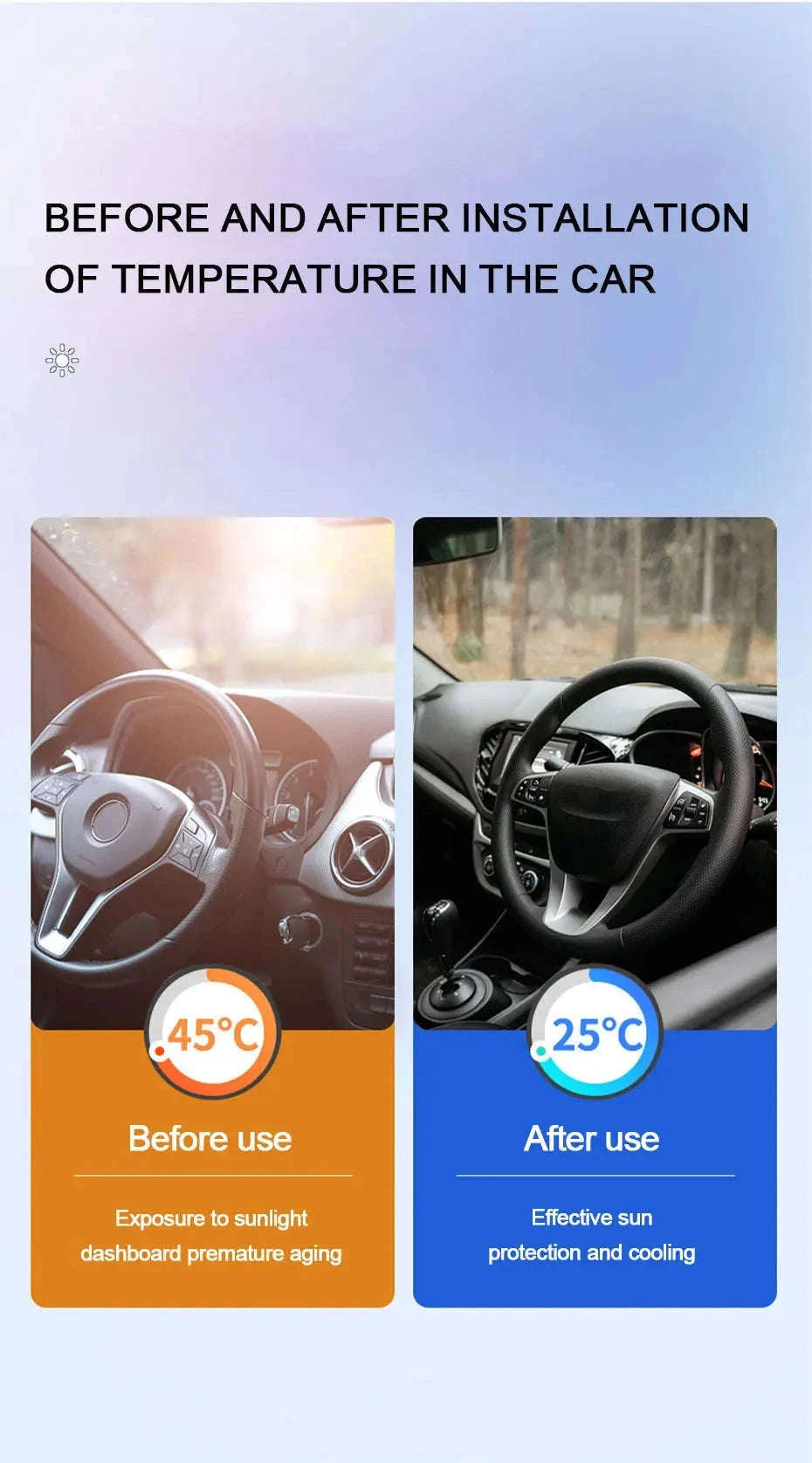 Car Front Sunshade Foldable Windshield Sun Blocker-Large size