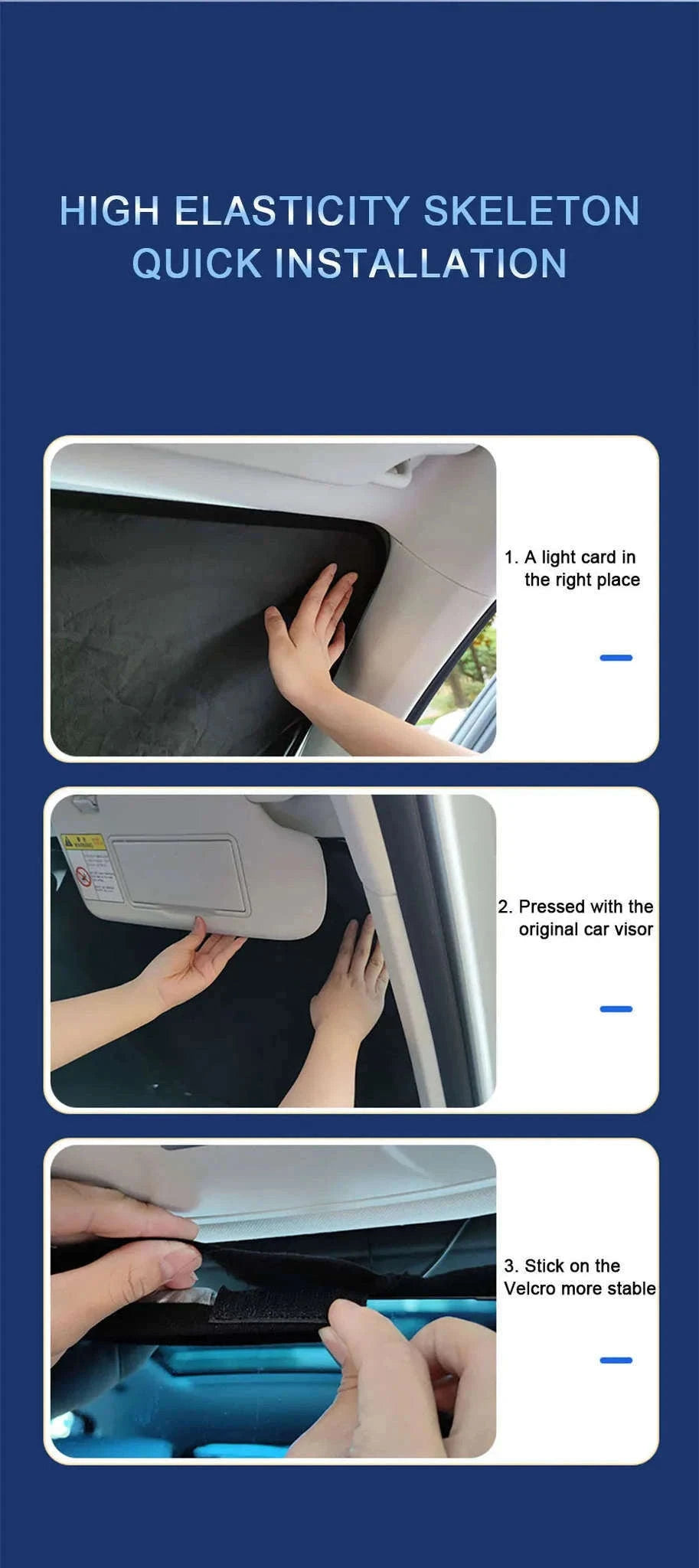 Car Front Sunshade Foldable Windshield Sun Blocker-Large size
